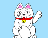 Desenho Gato da fortuna pintado por -Paty-