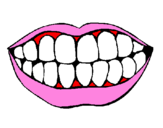 Desenho Boca e dentes pintado por Secret Girl