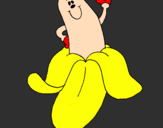 Desenho Banana pintado por cleusa