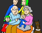 Desenho Família pintado por vivian