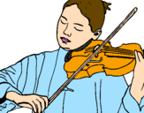 Desenho Violinista pintado por ariane
