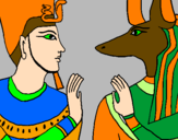 Desenho Ramses e Anubis pintado por 01