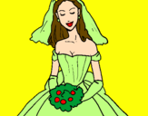 Desenho Noiva pintado por ana maria