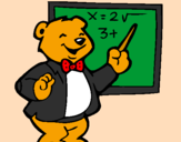 Desenho Professor urso pintado por maju955
