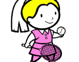 Desenho Rapariga tenista pintado por  duad