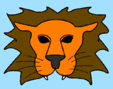 Desenho Leão pintado por diogo