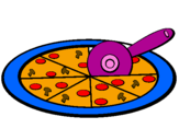 Desenho Pizza pintado por katy