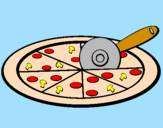 Desenho Pizza pintado por lilian