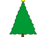 Desenho Árvore com estrela pintado por cgsgsyfszg