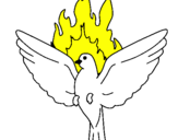 Desenho Pomba Pentecostal pintado por pombo