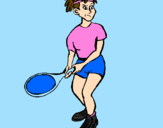 Desenho Rapariga tenista pintado por clercia