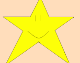Desenho Estrela pintado por geovana   n