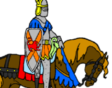 Desenho Cavaleiro a cavalo pintado por thiago
