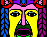 Desenho Máscara Maia pintado por pedrom