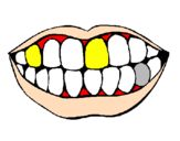 Desenho Boca e dentes pintado por luiz