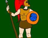Desenho Guerreiro troiano pintado por andre