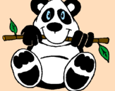 Desenho Urso panda pintado por Bia G.