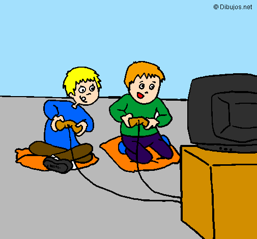Desenho de Crianças a brincar pintado e colorido por Usuário não registrado  o dia 23 de Maio do 2010