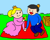 Desenho Príncipes de picnic pintado por sofia s