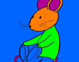 Desenho Rata sentada pintado por elisabete