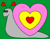 Desenho Caracol coração  pintado por XD-ANA MARIA