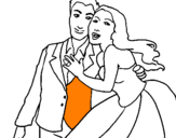 Desenho Marido e esposa pintado por beatriz gonçalvez batista