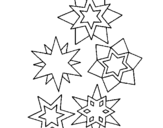 Desenho Copos de neve pintado por natal4