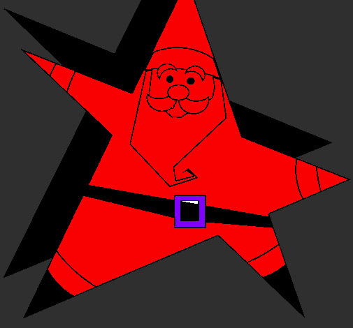 Pai Natal em forma de estrela