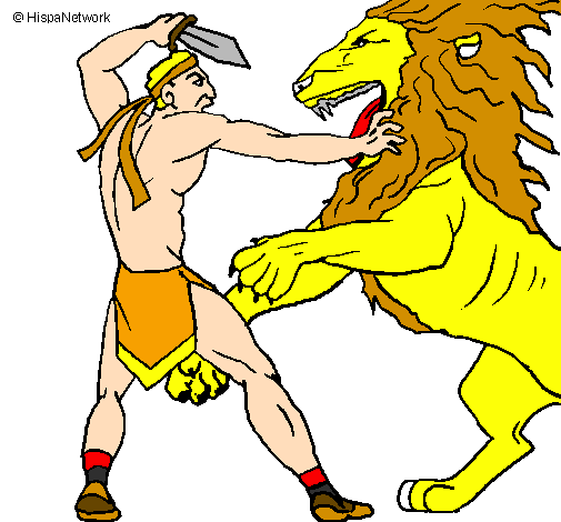 Gladiador contra leão