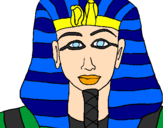 Desenho Tutankamon pintado por high school musical