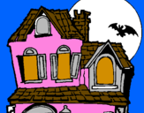 Desenho Casa do mistério pintado por manuzinha
