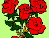 Desenho Ramo de rosas pintado por maria teresa