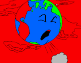Desenho Terra doente pintado por vinicius