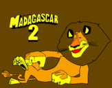 Desenho Madagascar 2 Alex pintado por lucas