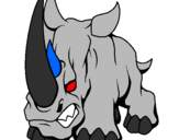 Desenho Rinoceronte II pintado por mc  bucetinha
