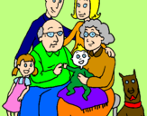 Desenho Família pintado por sofia s