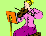 Desenho Dama violinista pintado por rizoleta