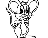 Desenho Rato pintado por eu