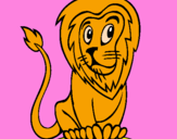 Desenho Leão pintado por hariane