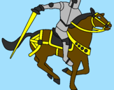 Desenho Cavaleiro a cavalo IV pintado por pedro