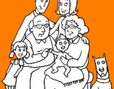 Desenho Família pintado por VITOR