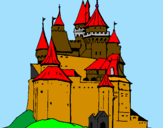 Desenho Castelo medieval pintado por Julio Pedro