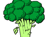 Desenho Brócolos pintado por flavia 1