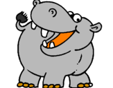 Desenho Hipopótamo pintado por hipo