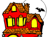 Desenho Casa do mistério pintado por Gustavo