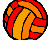 Desenho Bola de voleibol pintado por sol