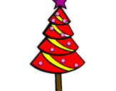 Desenho Árvore de natal II pintado por gigi