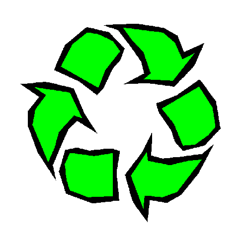Desenho Reciclar pintado por reciclagem