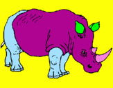 Desenho Rinoceronte pintado por icaro