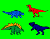 Desenho Dinossauros de terra pintado por vinicius